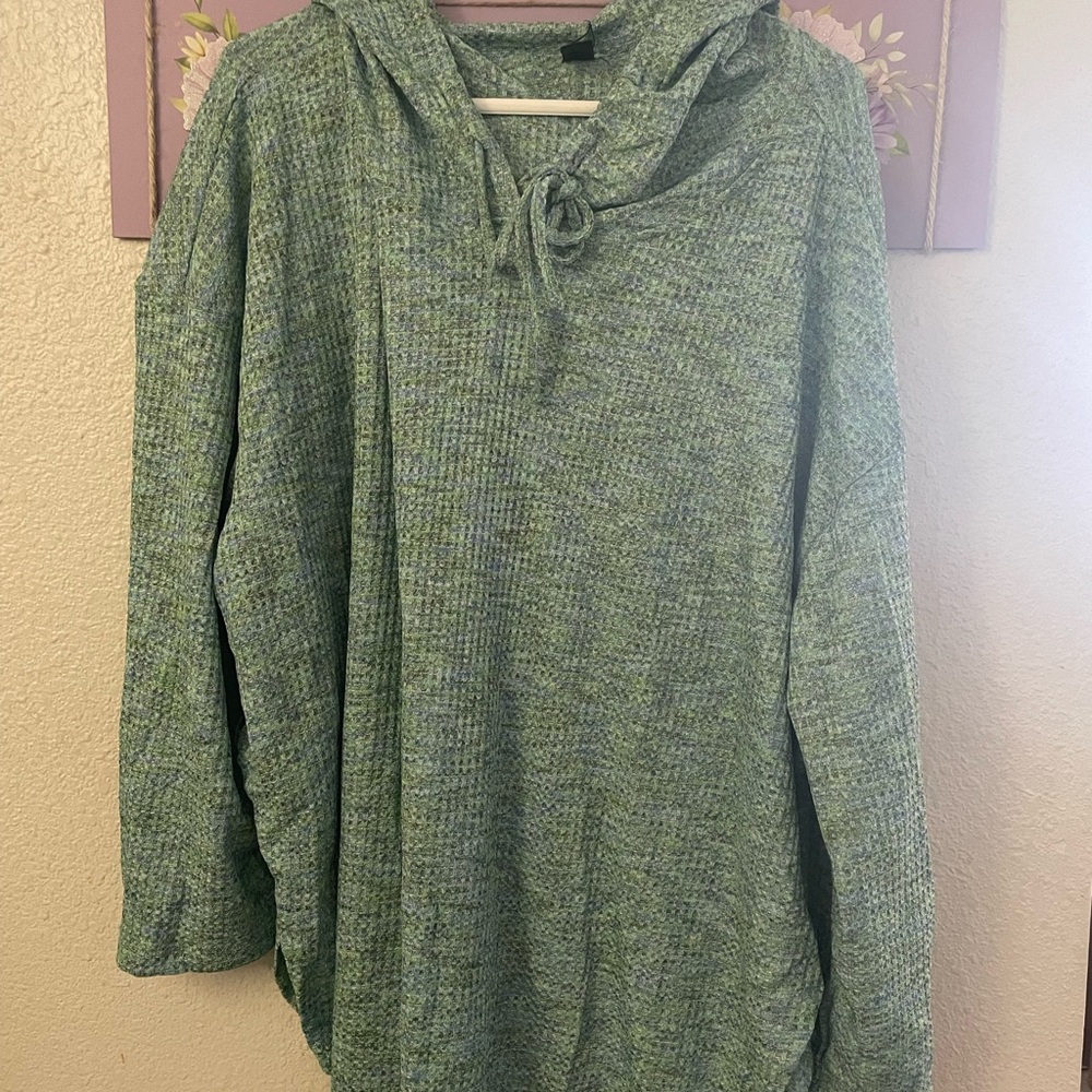 NWT Pastel Blue/Green Shein Waffle Textured Lounge Set 7x
